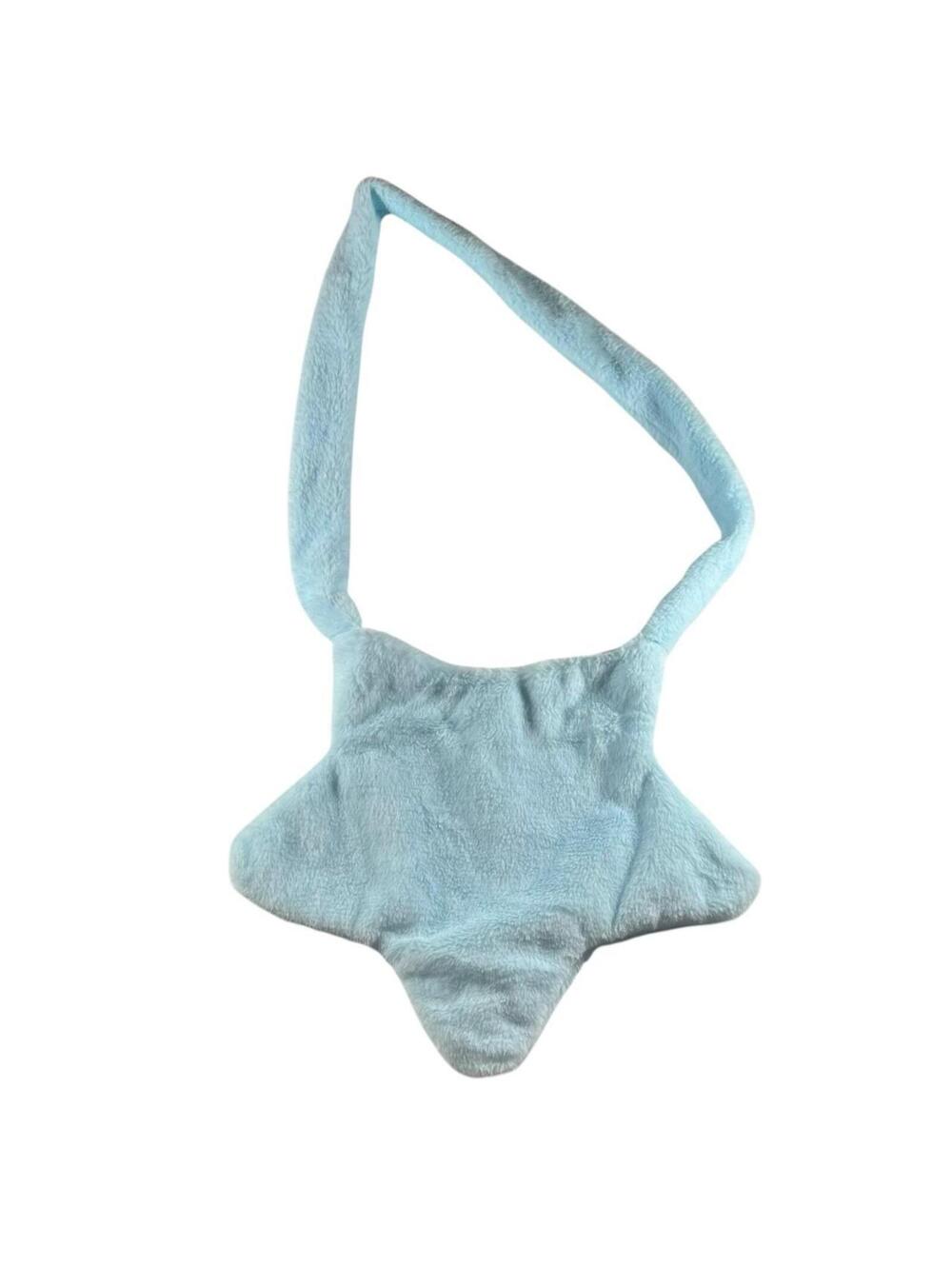 Baby Blue Faux Fur Star Shoulder Bag